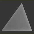 Illuminated White Pyramid Decor With Purple Edge Light And Reflective Base On Black Background