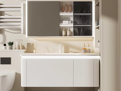 modern sink bathroom cabinet 3d model