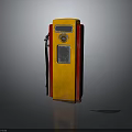Vintage Retro Communication Device Yellow And Red With Control Panel Knob And Speaker Grille
