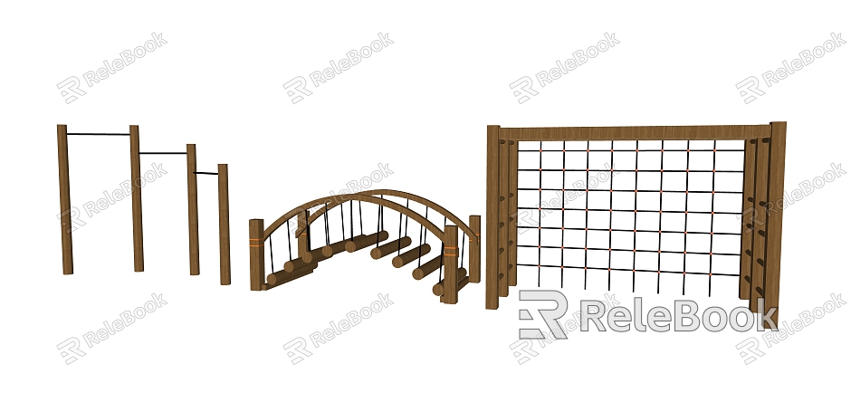 Modern Amusement Equipment Log Unpowered Children's Facilities model