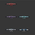 Colorful Robot Action Figures Standing with Extended Arms in Various Colors