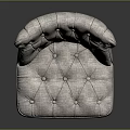 Single Gray Fabric Sofa with Tufted Backrest Seat and Black Golden Legs