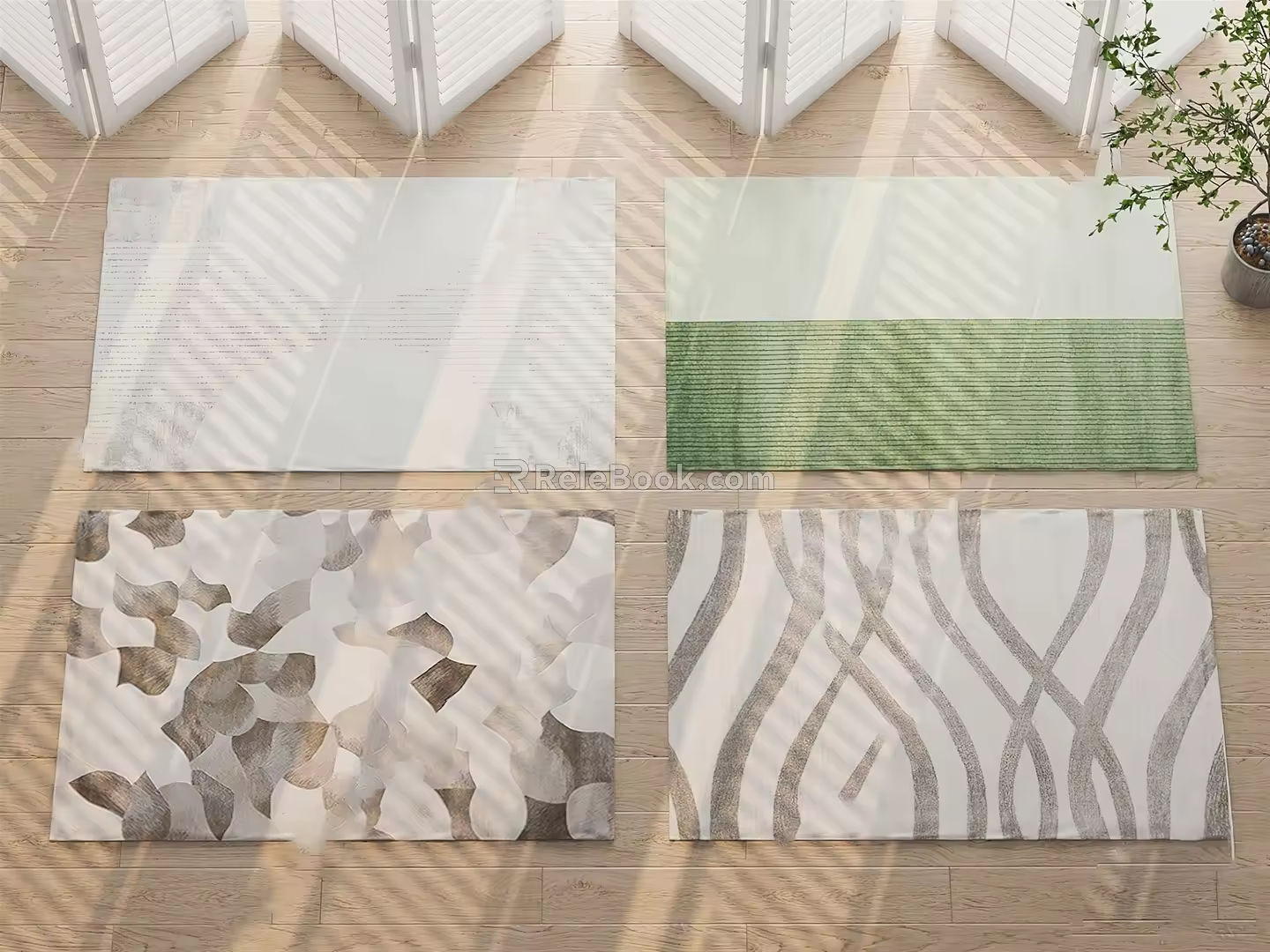 Modern Square Carpet 3d model