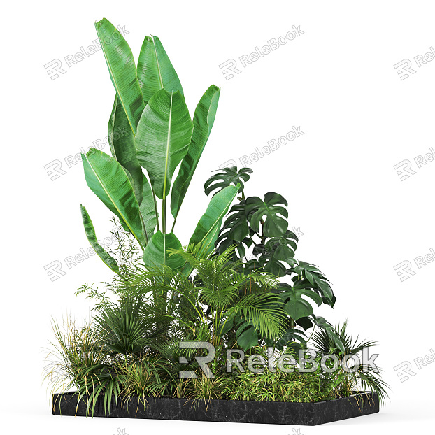 modern plant green plant potted plant model