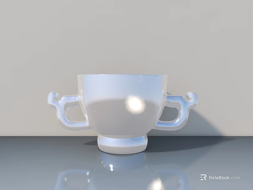 Modern White Swing Door Design With Double Handles And Smooth Surface Finish 3d model