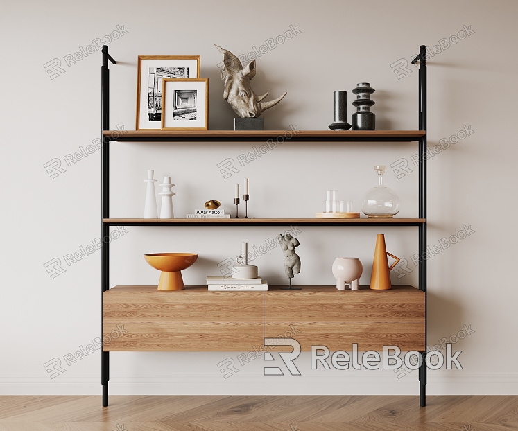 Decorative shelf for wall cabinet model