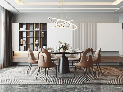 Light Luxury Restaurant 3d model