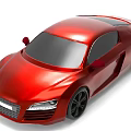 Red Modern Sports Car With Sleek Body Black Wheels Dark Windows And Shiny Exterior