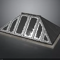 Architectural Glass Skylight Structure For Building Roof With Clear Glass Panels