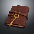 Modern diary book 3d model