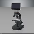 TecnoView Digital Microscope With Built In Screen For Scientific Observation And Research 3d model