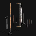 High Quality Hardware Tools Collection Featuring Garden Fork Hoe Sickle And Metal Implements