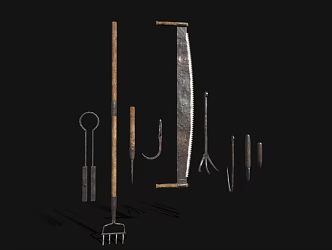 Vintage hardware tools hardware woodworking tools metal parts 3d model