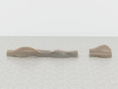Outdoor Chair With Striped Pattern And Modern Design For Garden Patio Use 3d model