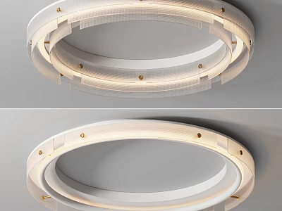Modern Cream Style Ceiling Lamp Light Luxury Minimalist 3d model