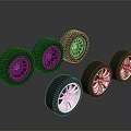 High Quality Car Tires With Black And Silver Rims And Tread Patterns