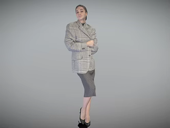 Business Beauty Fashion Girl Woman 3d model