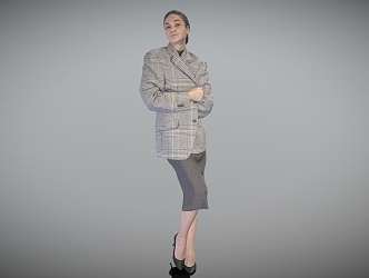 Business Beauty Fashion Girl Woman 3d model