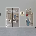 Modern Beauty Hair Salon Interior With Chairs Mirror Equipment Lighting And Decor