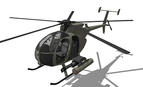 Modern Helicopter 3d model