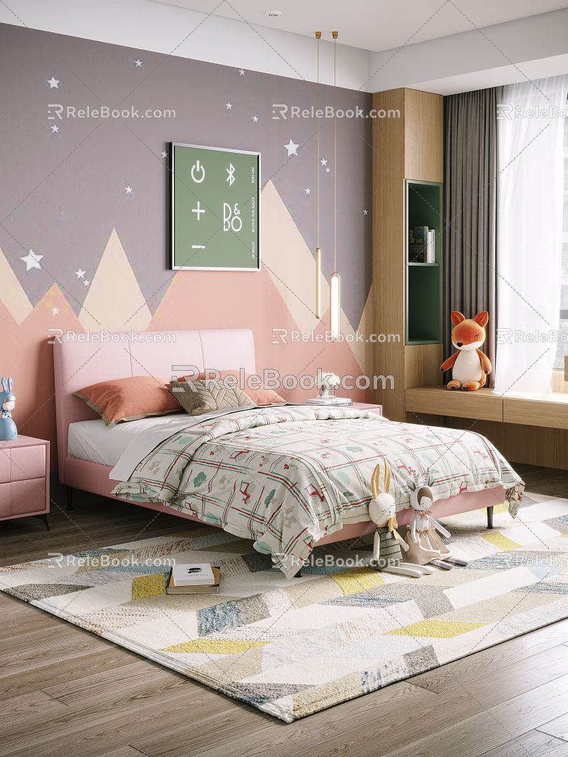 Modern Children's Bed 3d model