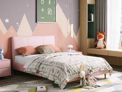 Modern Children's Bed 3d model