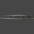 Gray Military Submarine Water Vessel With Vintage Exterior And Structural Design