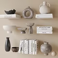 Modern Ornaments Combination Ornaments Decorative Ornaments Books 3d model