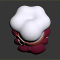 Cartoon Chef Character With White Chef Hat Red Purple Hair Big Eyes And Yellow Apron