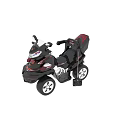 Kids Ride On Toy Tricycle With Black Red Stylish Design Remote Control And Shiny Wheels