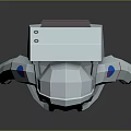 Low Poly Astronaut 3D Model Featuring White Spacesuit Red Blue Accents And Transparent Helmet