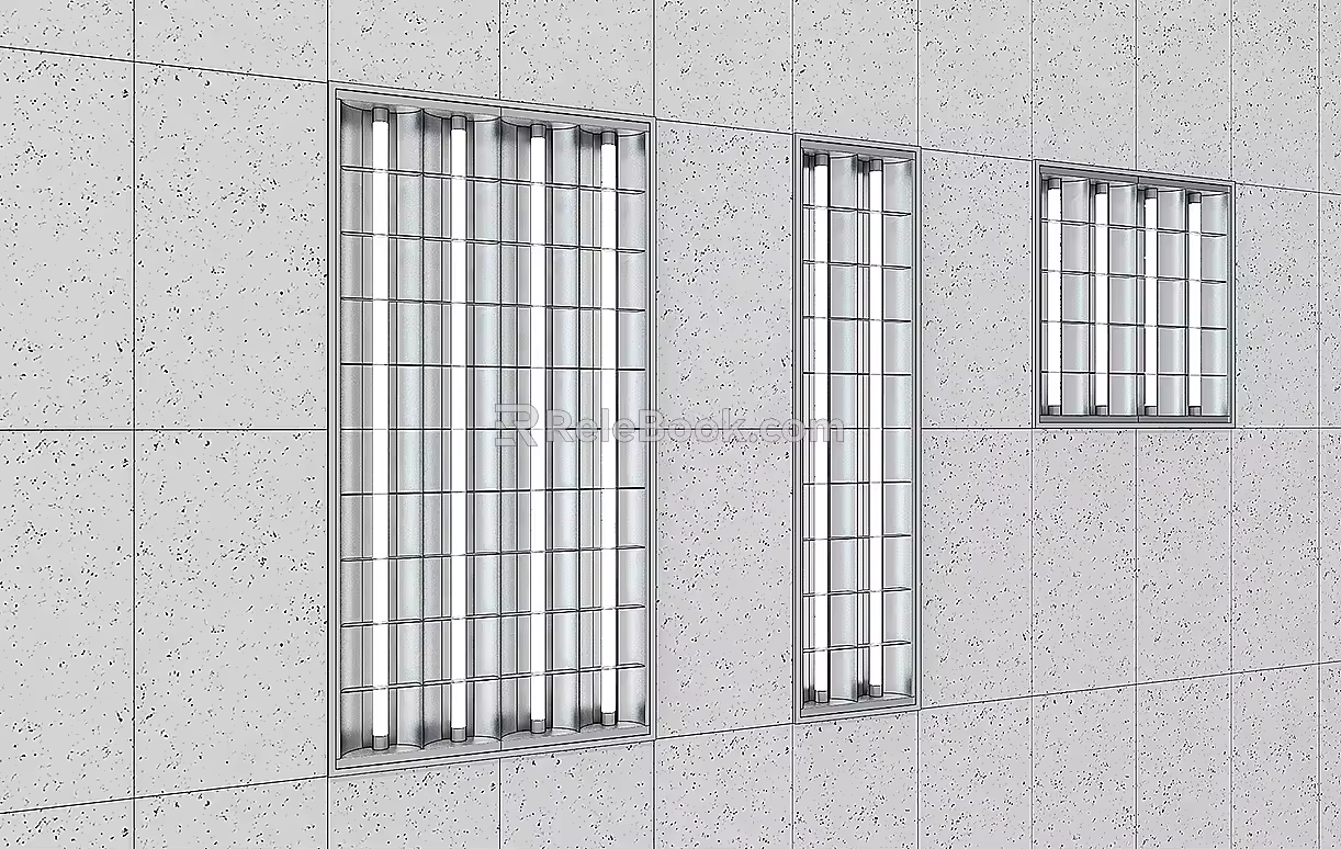 Grille lamp 3d model