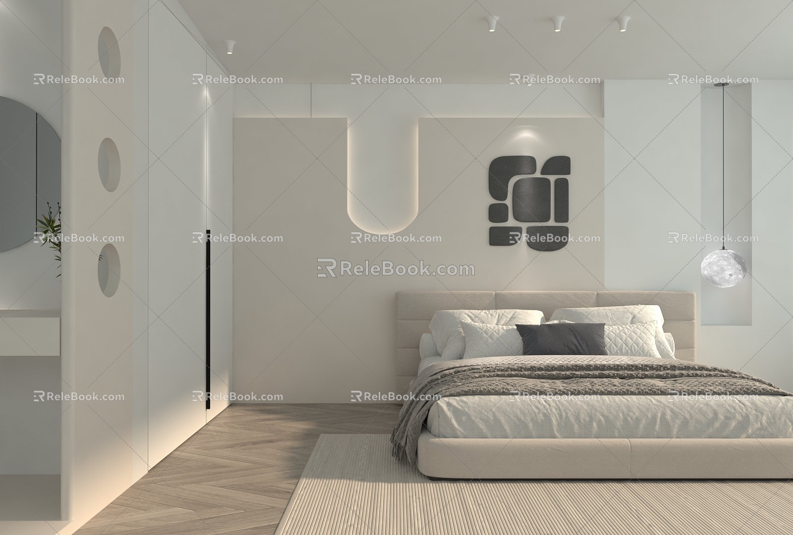 Modern Room Homestay Room 3d model