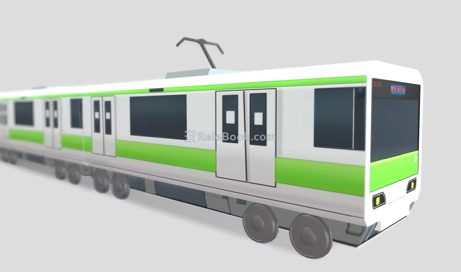Train EMU High Speed Rail 3d model
