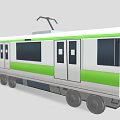 Train EMU High Speed Rail 3d model