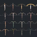 crossbow long-range weapon 3d model