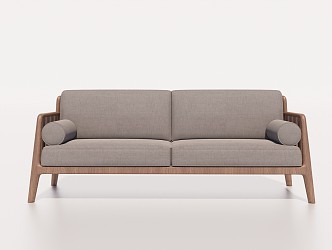 New Chinese-style double sofa 3d model