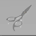 Professional Stainless Steel Scissors with Precision Blade Ergonomic Handle on Dark Reflective Surface