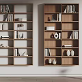 BoConcert bookcase bookshelf books book decorations stool 3d model