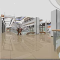 Vibrant Shopping Mall Atrium Featuring Colorful Balloons Cartoon Bear Sculpture And Shiny Floor