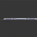 Modern Streamlined High-Speed Train with Blue Gray Body on Railway Track and Aerodynamic Windows Design