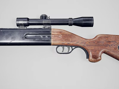 Modern Rifle Silent Rifle 3d model Modern Rifle Silent Rifle 3d model