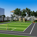 Modern Playground Kindergarten Outdoor Playground 3d model