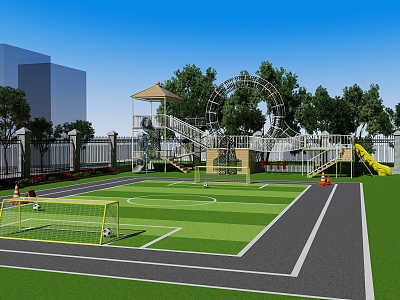 Modern Playground Kindergarten Outdoor Playground 3d model