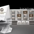 Loch Lomond Group Whisky Display Shelves With Organized Bottles And Brick Wall Background