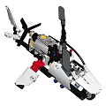 Mechanical Buildable Electric Toy Helicopter Model With White Black Red Parts And Propeller