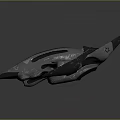 Futuristic Aerodynamic SciFi Craft With Sleek Metallic Design Sharp Edges And Glossy Surface