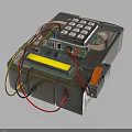 Homemade Explosive Weapon With Wooden Case Circuit Board Colored Wires And Indicator Light