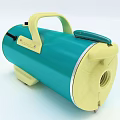 Retro Style Vacuum Cleaner With Attachments And Hose 3d model
