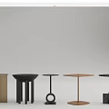 Various Modern Side Table Designs With Different Styles And Materials For Home Decor 3d model
